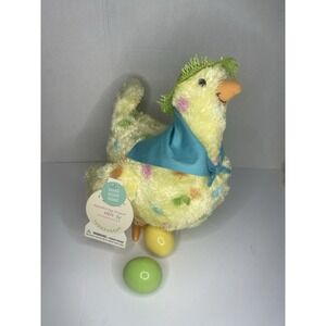 New Hallmark Easter Squawkin' Egg Droppin'  Mama Hen Lays Eggs  With Tags